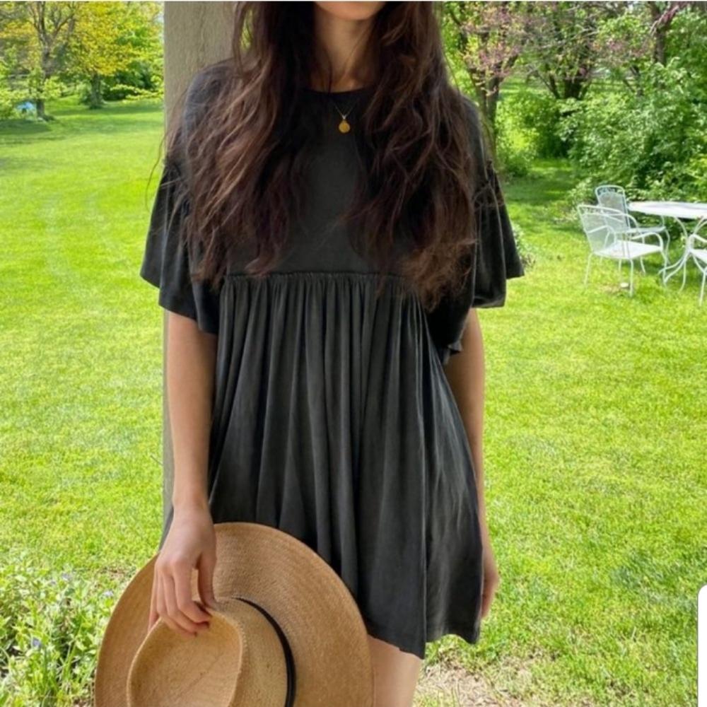 Urban Outfitters Baza Ruffle Mini Frock Dress XS